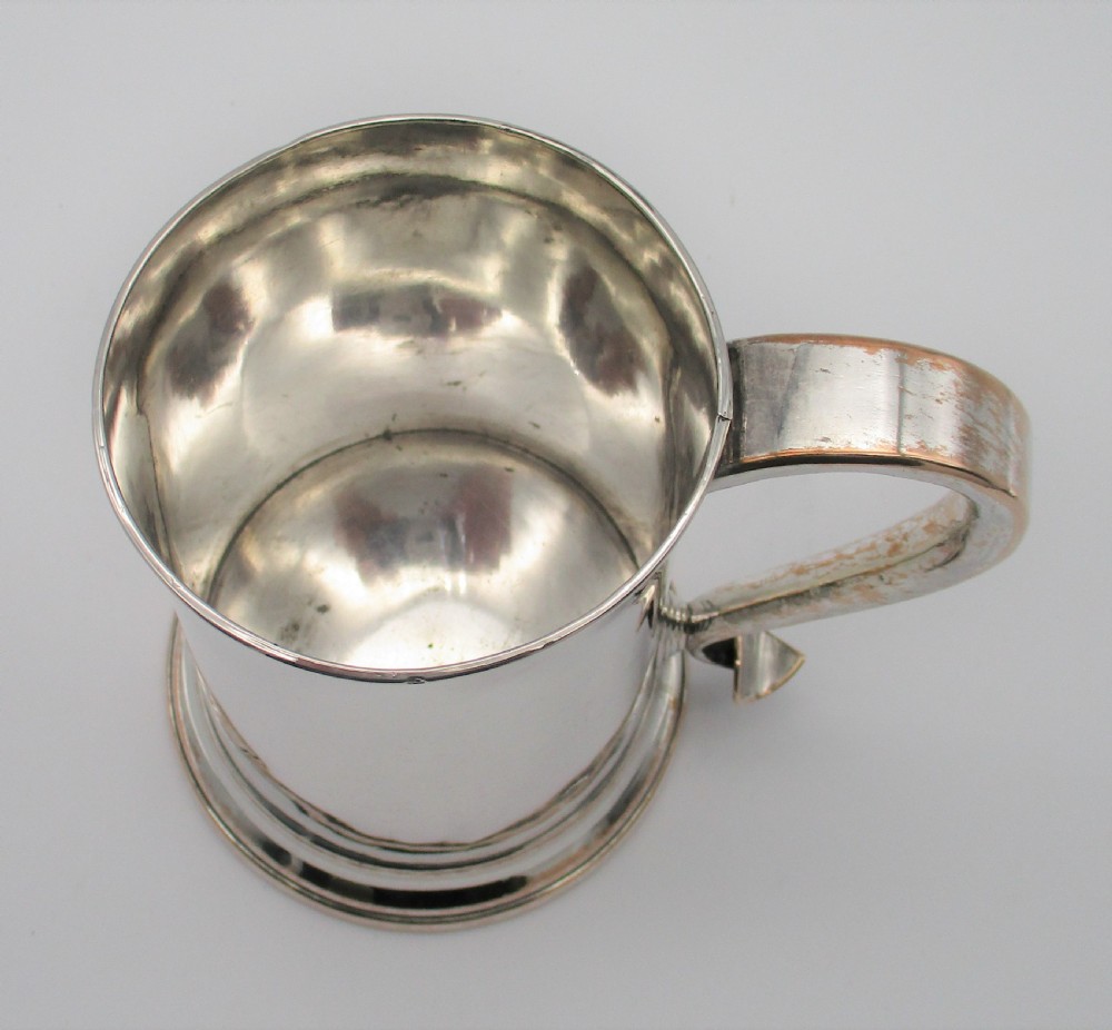 A Georgian Old Sheffield Plated Pint Tankard View V