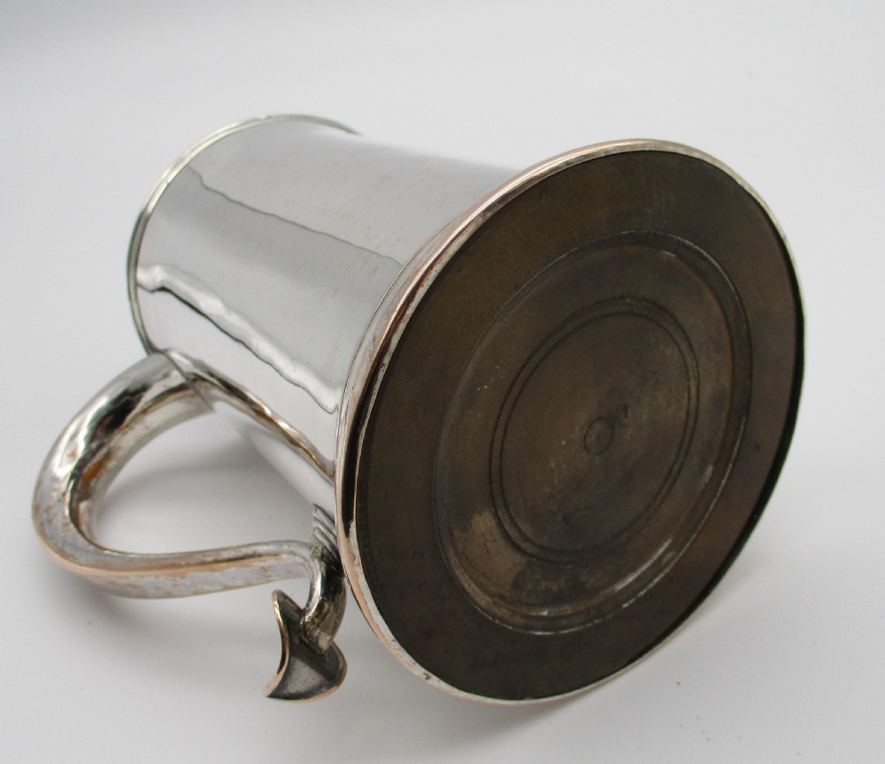 A Georgian Old Sheffield Plated Pint Tankard View VI