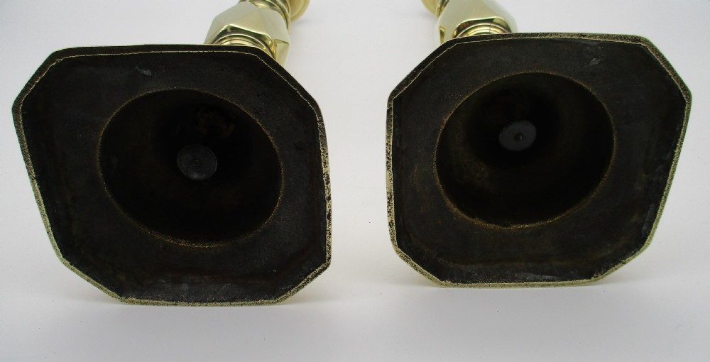 Set of 4 Brass Candlesticks - King & Queen of Diamonds 1897 View VIII