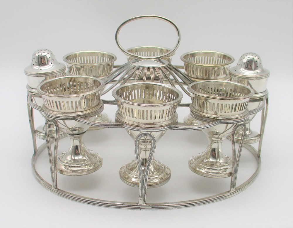 Fine 19th Century Wirework Silver Plated Egg Cruet