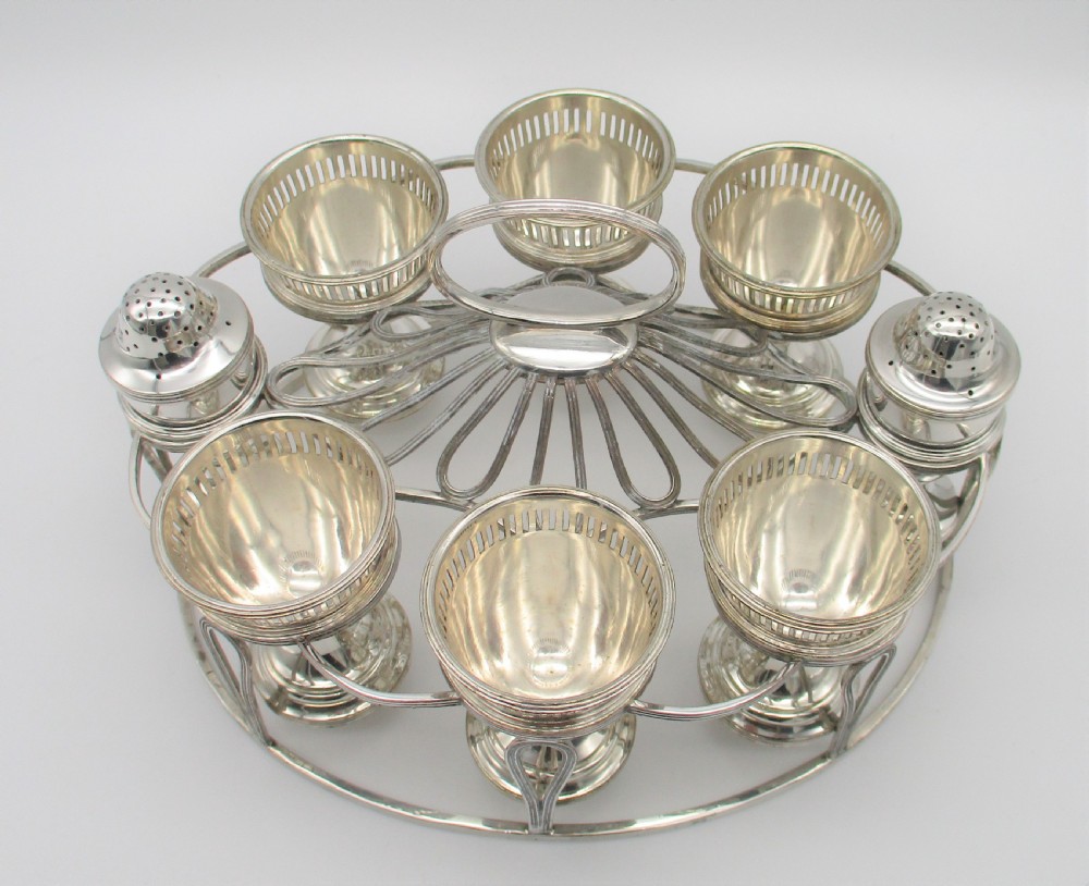 Fine 19th Century Wirework Silver Plated Egg Cruet View II