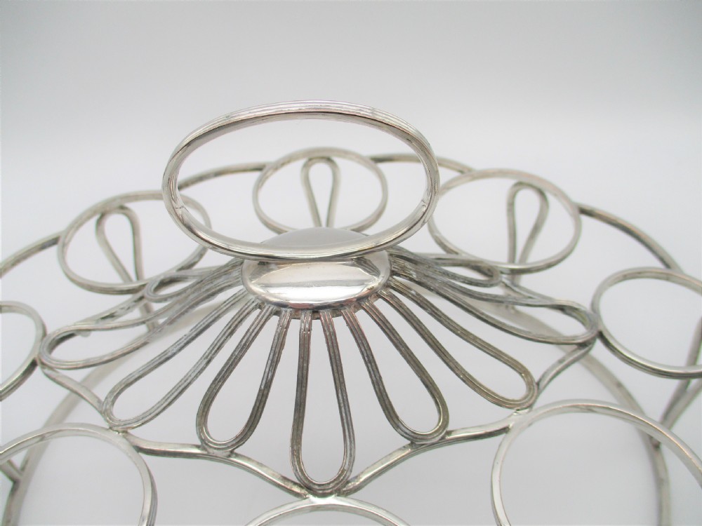 Fine 19th Century Wirework Silver Plated Egg Cruet View IV