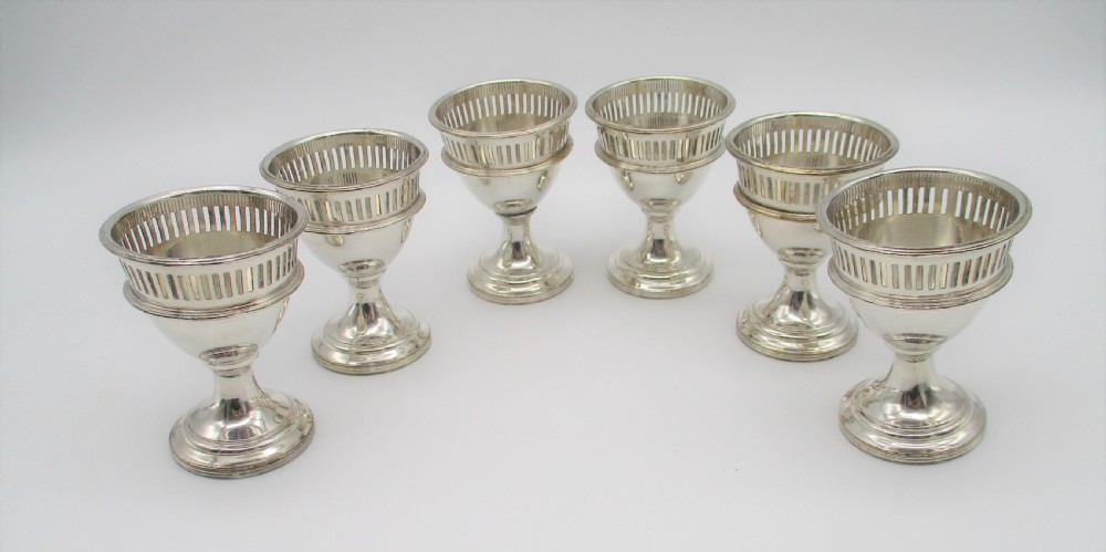 Fine 19th Century Wirework Silver Plated Egg Cruet View VIII