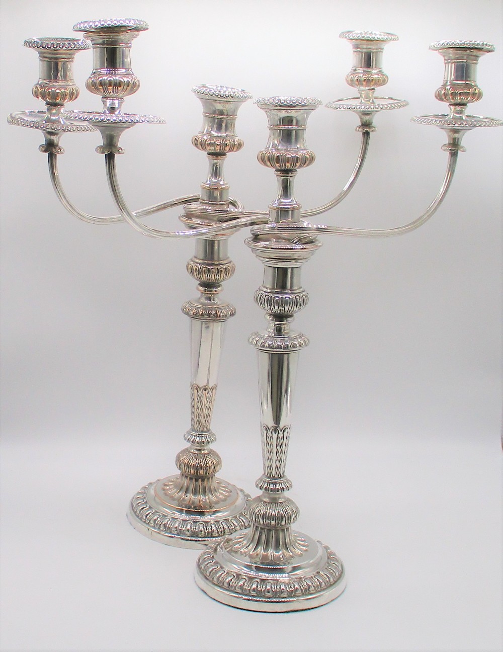 A Pair of Old Sheffield Plated Candelabra c1830