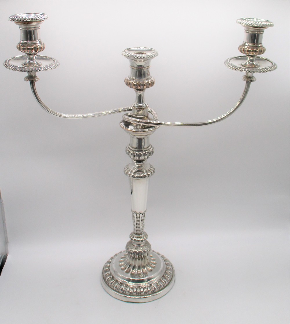 A Pair of Old Sheffield Plated Candelabra c1830 View III