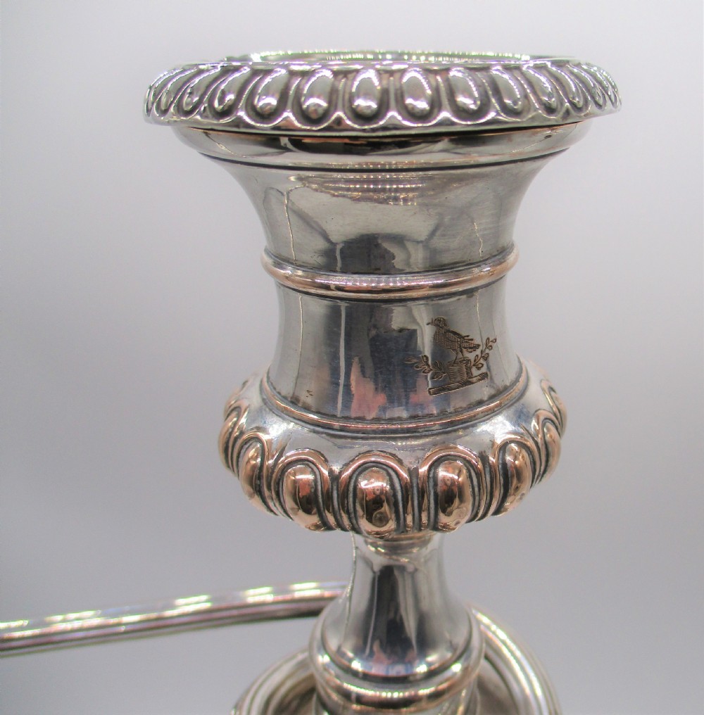 A Pair of Old Sheffield Plated Candelabra c1830 View V