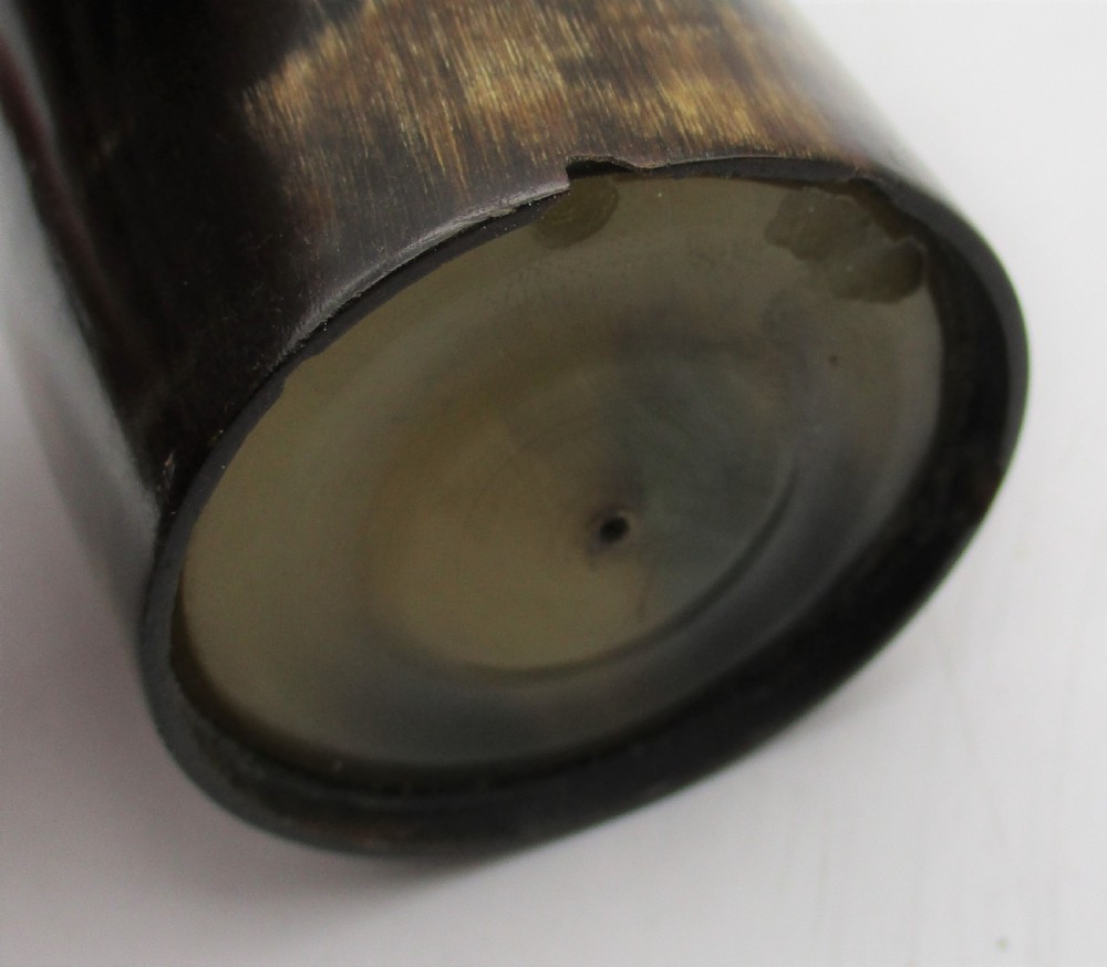 18th Century Horn Beaker with Old Sheffield Plate Mounts Thomas Law 1758 View V