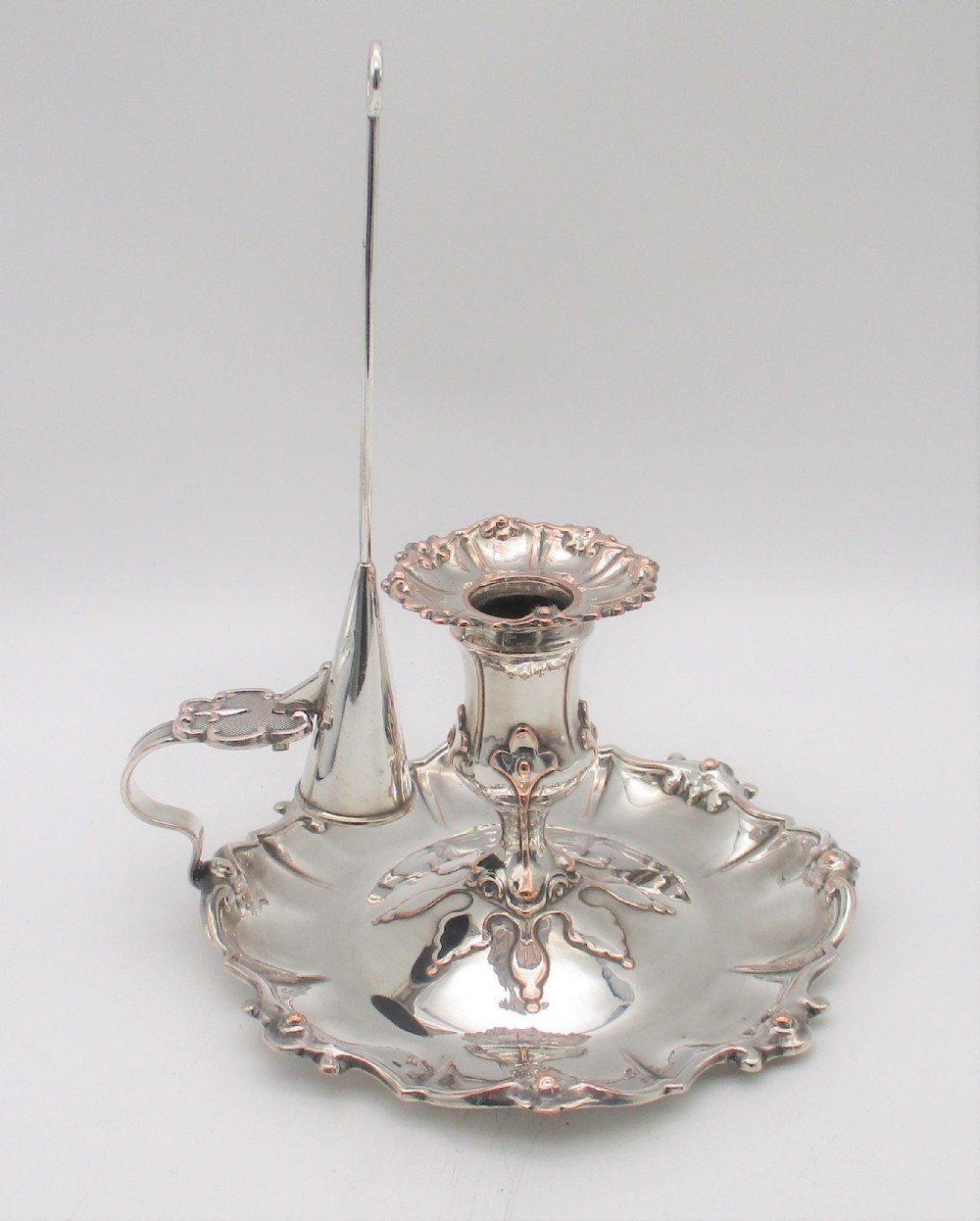 Fine Old Sheffield Plated Chamber Candlestick c1830