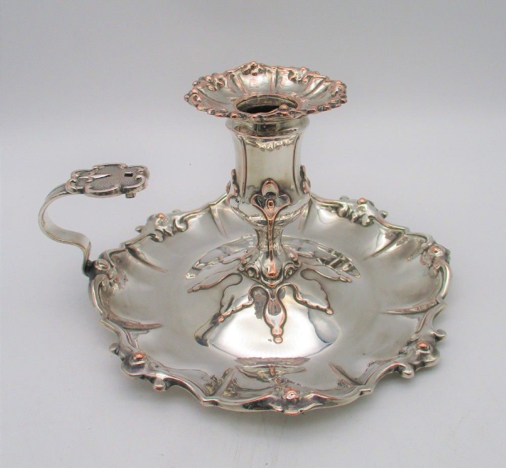 Fine Old Sheffield Plated Chamber Candlestick c1830 View II