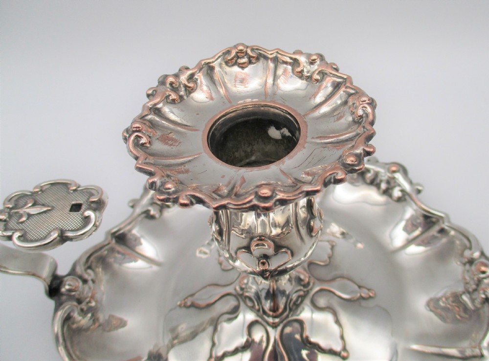 Fine Old Sheffield Plated Chamber Candlestick c1830 View III