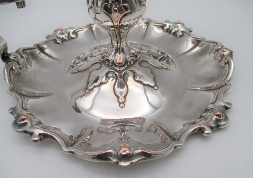 Fine Old Sheffield Plated Chamber Candlestick c1830 View IV