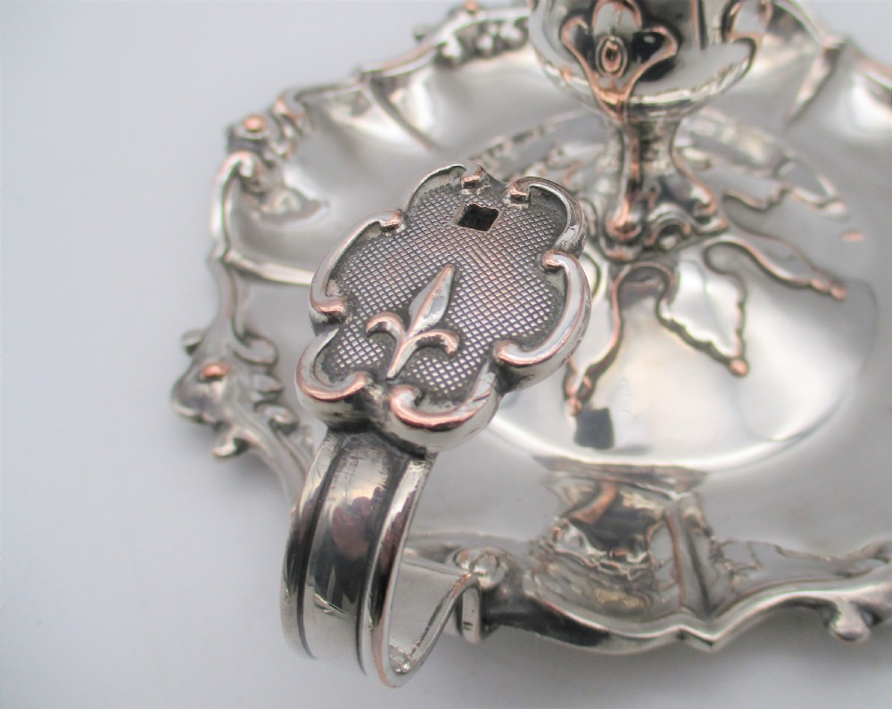 Fine Old Sheffield Plated Chamber Candlestick c1830 View V