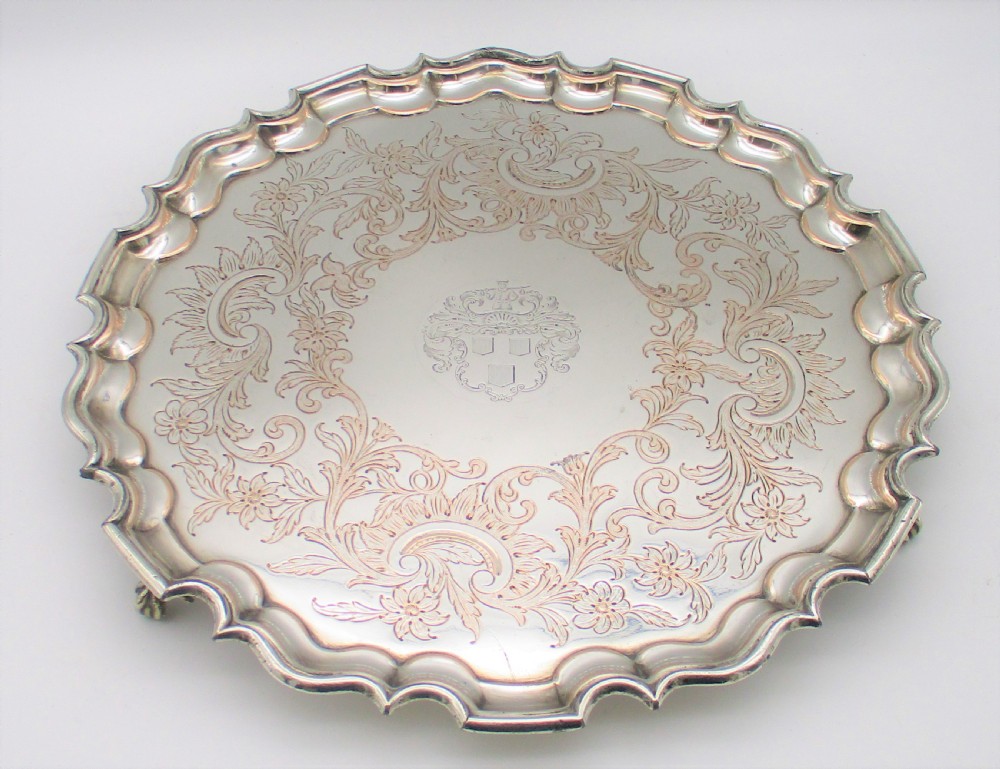 Large 19th Century Old Sheffield Plated Tray by Waterhouse Hatfield