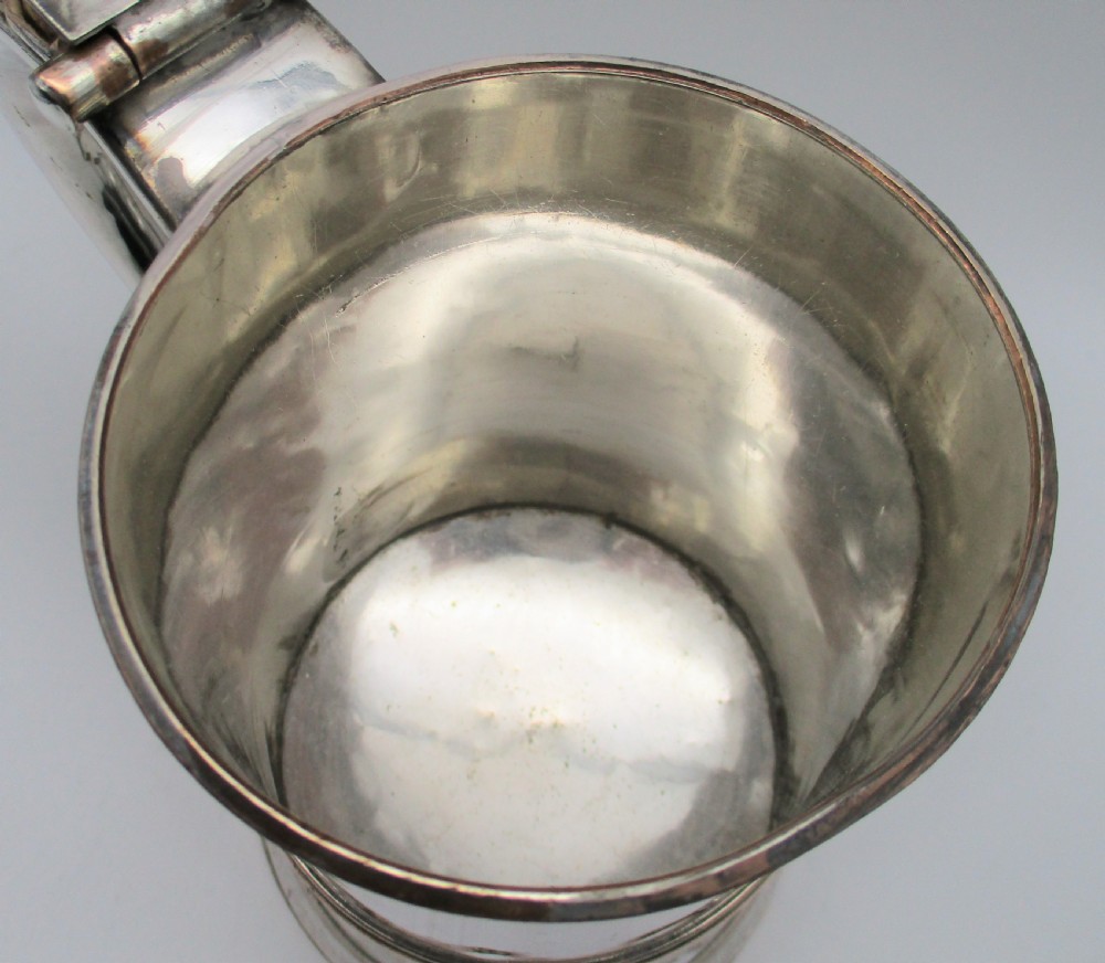 An Early 19th Century Old Sheffield Plated Lidded Tankard View VI