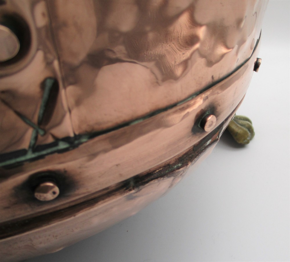 A Late 19th Century Copper & Brass Fireside Log Bucket View VI