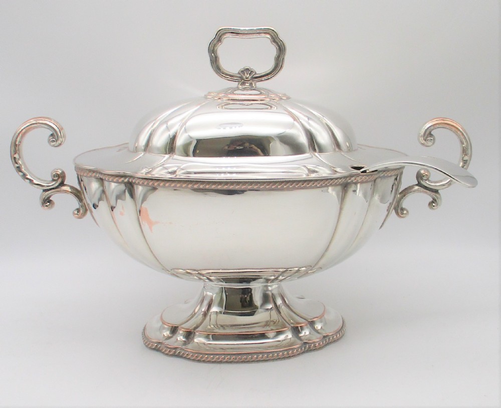 A Fine 19th Century Silver Plated Soup Tureen in a Neo Classical Style