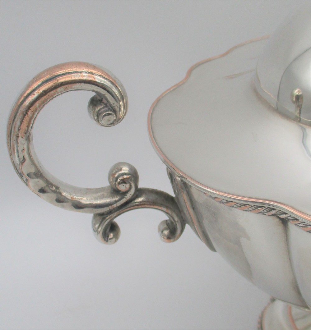 A Fine 19th Century Silver Plated Soup Tureen in a Neo Classical Style View VI