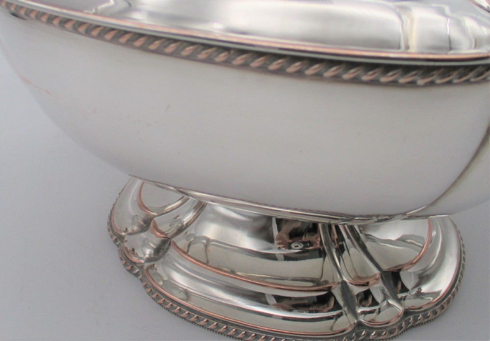 A Fine 19th Century Silver Plated Soup Tureen in a Neo Classical Style View IX
