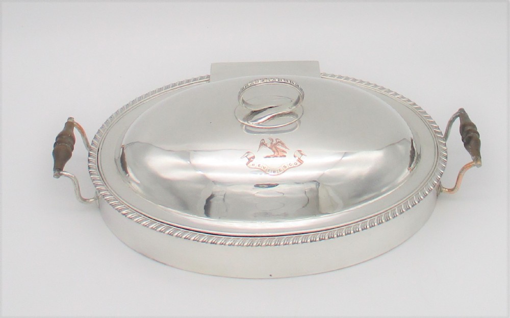 Fine Small Old Sheffield Plated Warming Dish c1800 