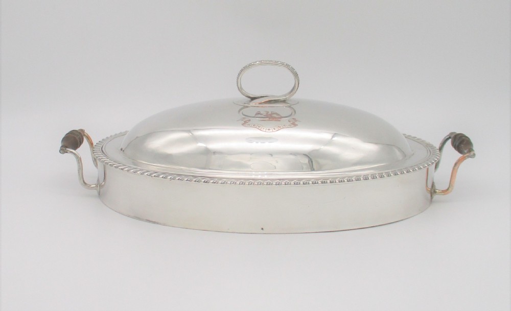 Fine Small Old Sheffield Plated Warming Dish c1800  View II