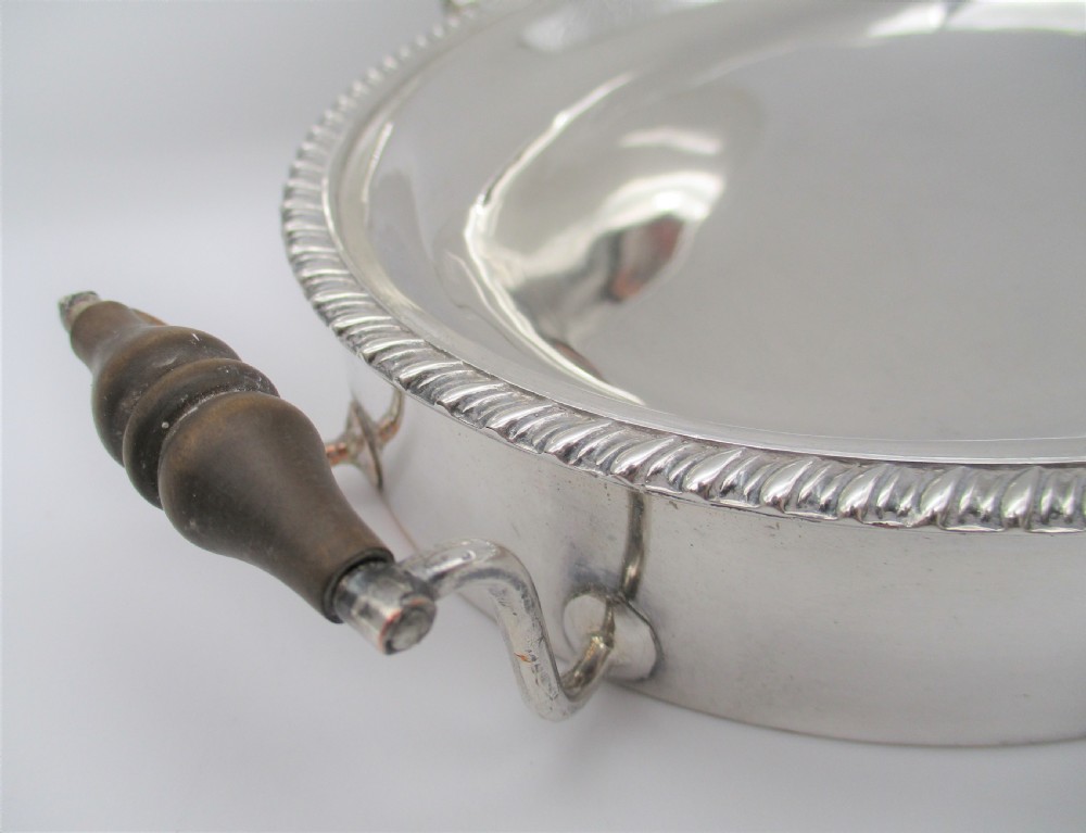 Fine Small Old Sheffield Plated Warming Dish c1800  View V