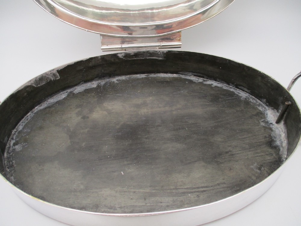 Fine Small Old Sheffield Plated Warming Dish c1800  View VII