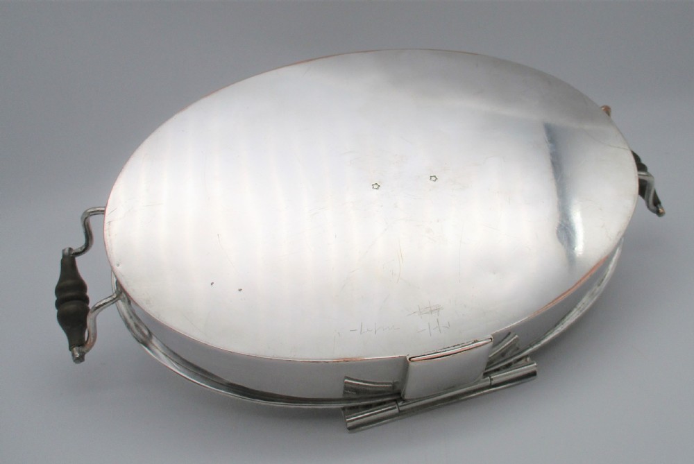 Fine Small Old Sheffield Plated Warming Dish c1800  View VIII