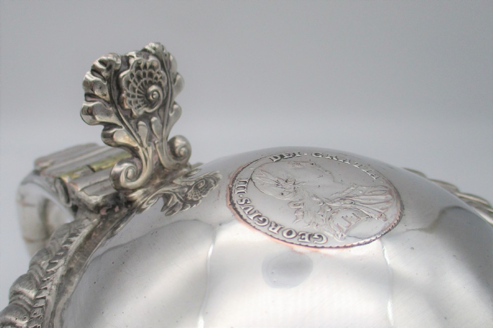 Rare Large Old Sheffield Plated Lidded Tankard c1780 View XI