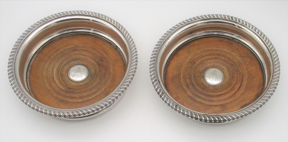 Pair of Old Sheffield Plated Bottle Coasters by Matthew Boulton c1800 View III