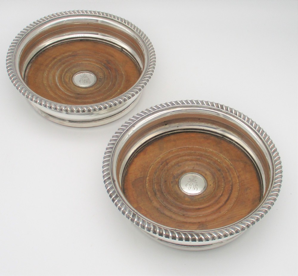 Pair of Old Sheffield Plated Bottle Coasters by Matthew Boulton c1800 View V