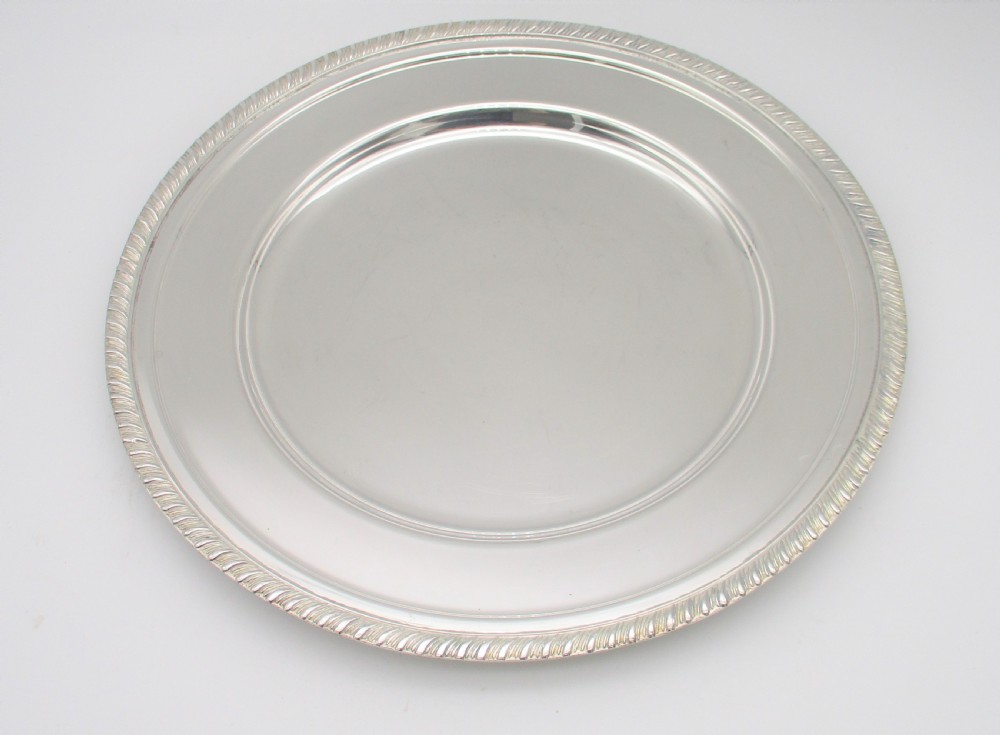 Rare Set of 12 Silver Plated Dinner Plates - 11