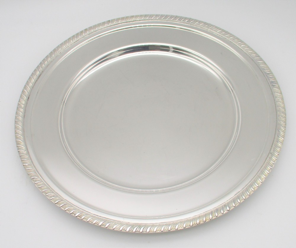 Rare Set of 12 Silver Plated Dinner Plates - 11
