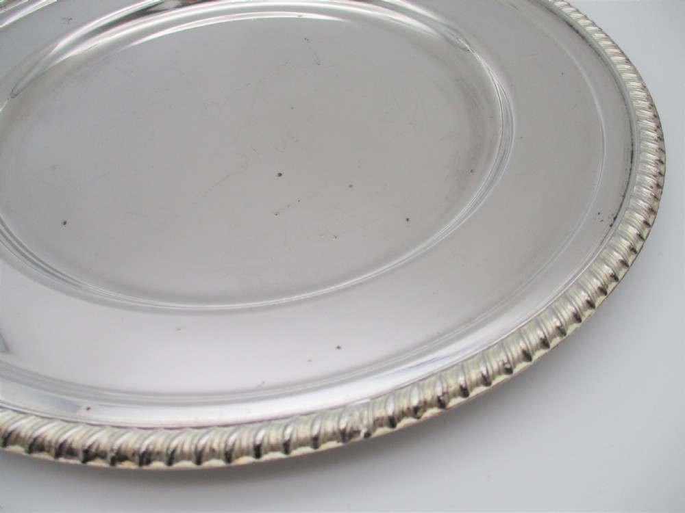 Rare Set of 12 Silver Plated Dinner Plates - 11