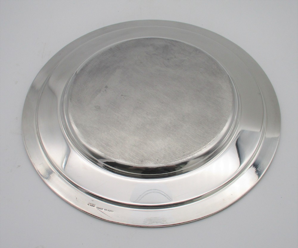 Rare Set of 12 Silver Plated Dinner Plates - 11