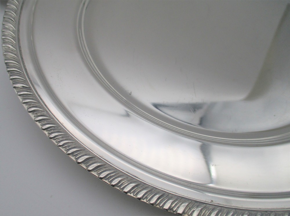 Rare Set of 12 Silver Plated Dinner Plates - 11