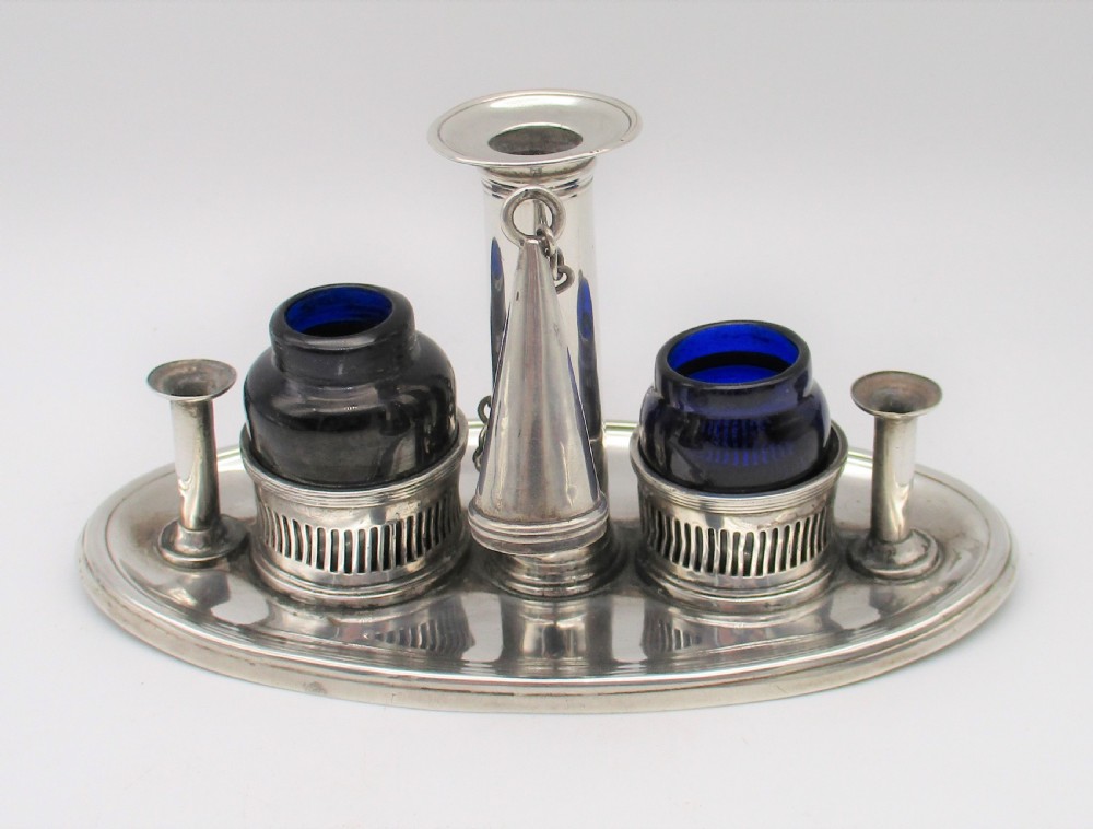 A Rare Old Sheffield Plated Ink Stand c1800