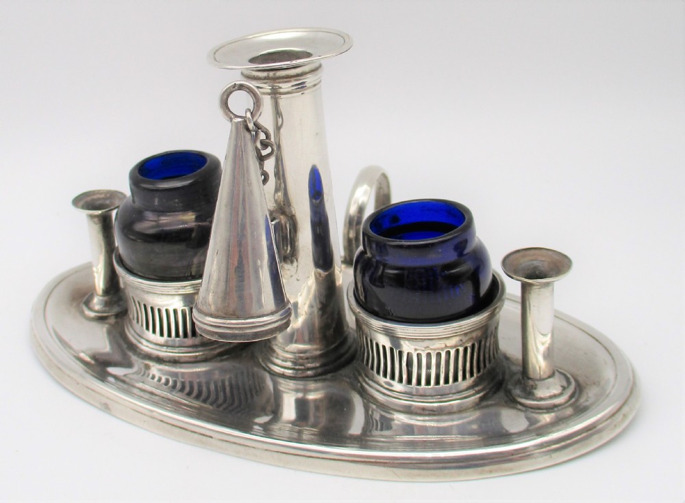 A Rare Old Sheffield Plated Ink Stand c1800 View III