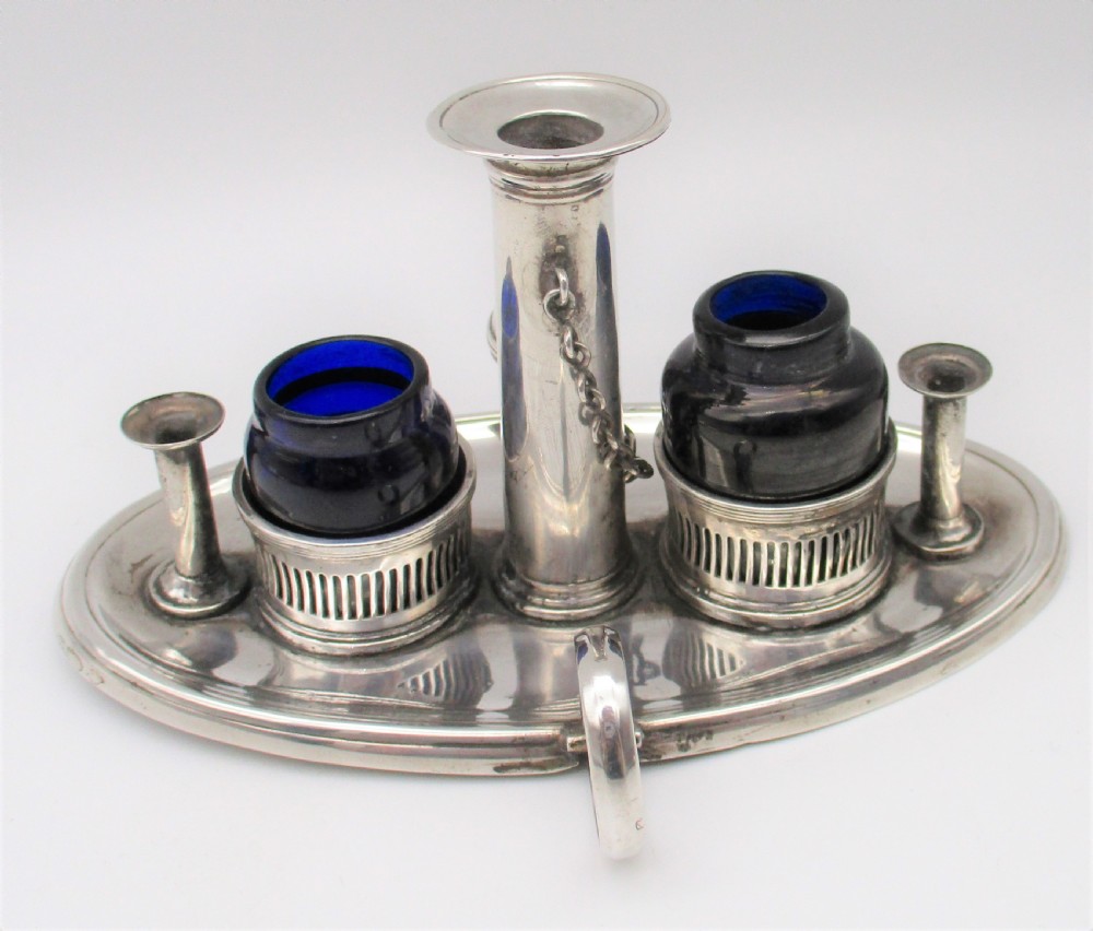 A Rare Old Sheffield Plated Ink Stand c1800 View VIII