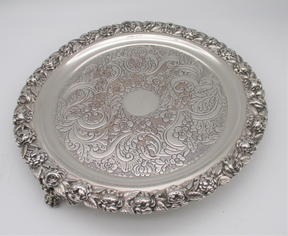 A Fine Old Sheffield Plated Drinks Tray c1820