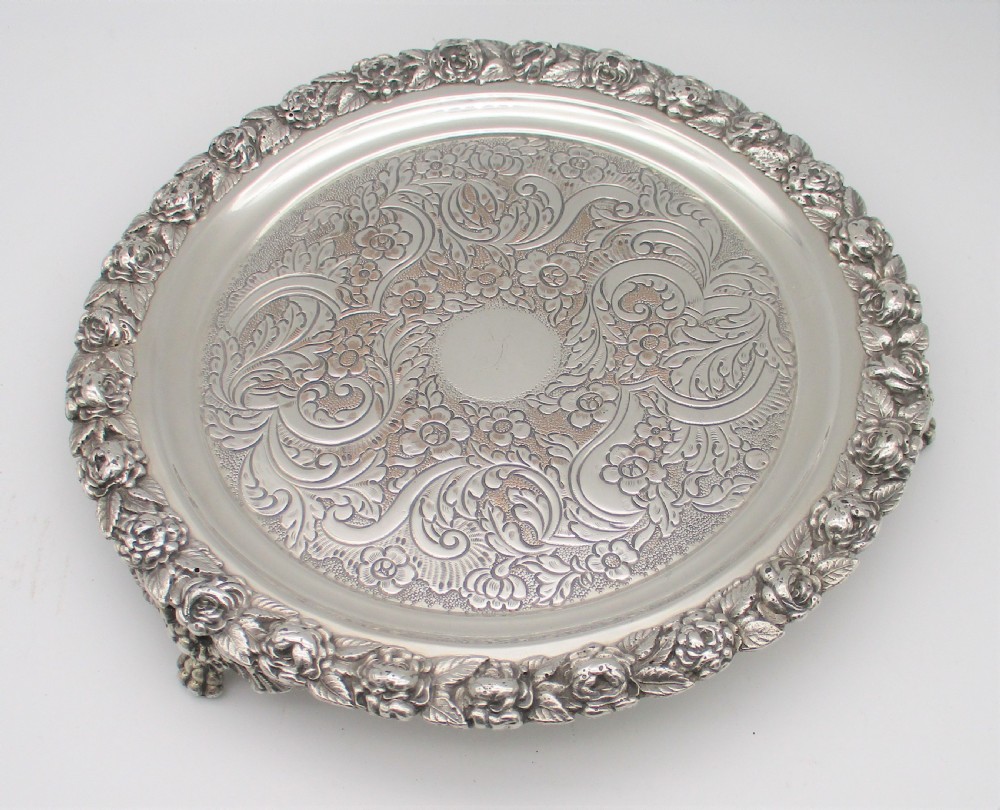 A Fine Old Sheffield Plated Drinks Tray c1820 View II