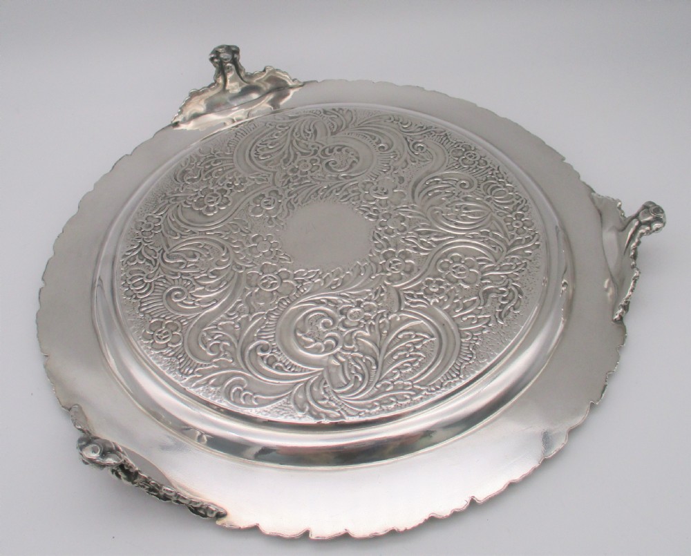 A Fine Old Sheffield Plated Drinks Tray c1820 View VI