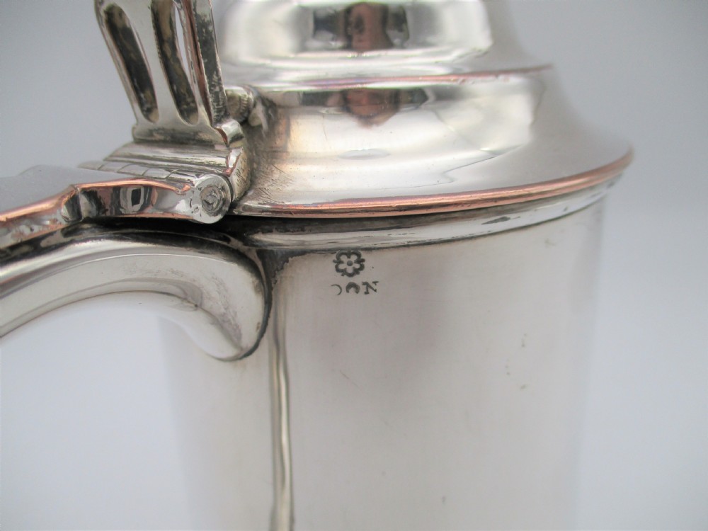 A Fine Old Sheffield Plated Lidded Tankard View III