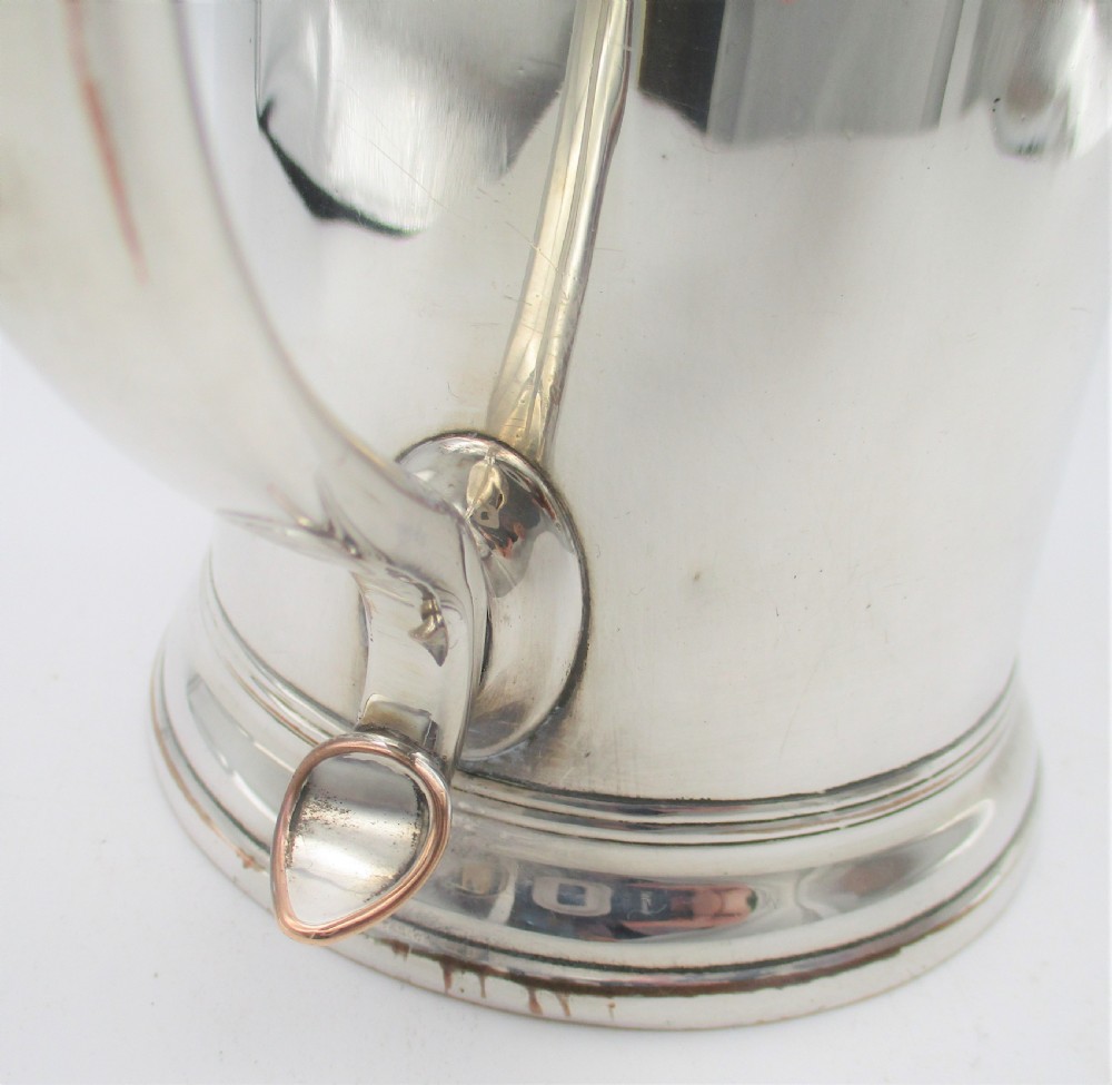 A Fine Old Sheffield Plated Lidded Tankard View V