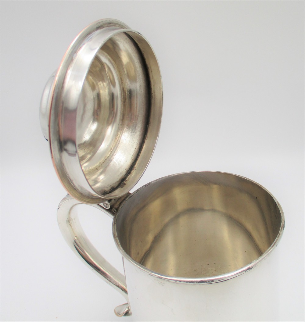 A Fine Old Sheffield Plated Lidded Tankard View VI