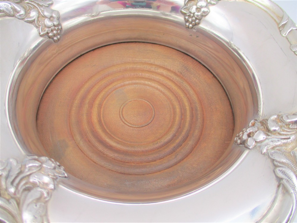 Fine Pair of 19th Century Silver Plated Wine Bottle Coasters View IV