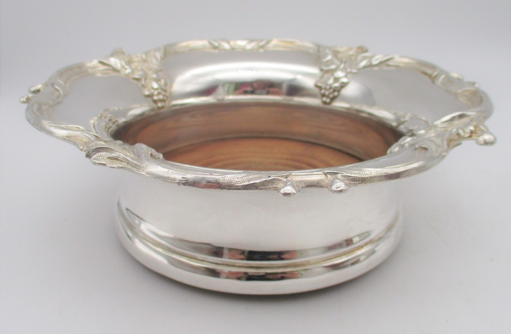Fine Pair of 19th Century Silver Plated Wine Bottle Coasters View VIII