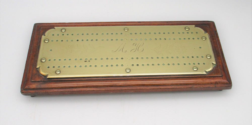 Very Large Fabulous 19th Century Brass Cribbage Board