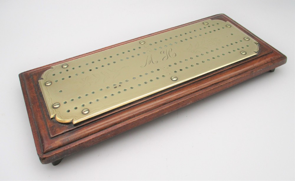 Very Large Fabulous 19th Century Brass Cribbage Board View II