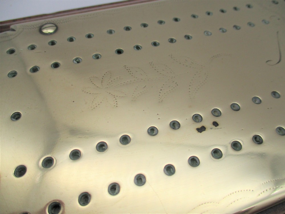 Very Large Fabulous 19th Century Brass Cribbage Board View VI