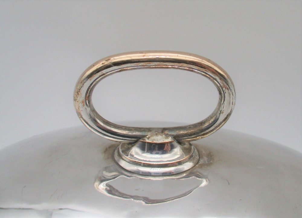 Rare Very Small Old Sheffield Plated Dish Cover 26cm View V